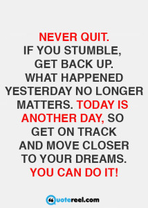 Never quit quotes