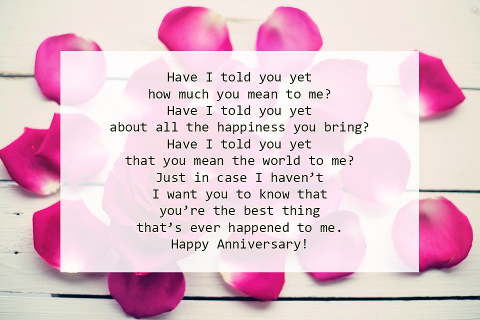 Anniversary Poems Image And Text Poems Quotereel 6805