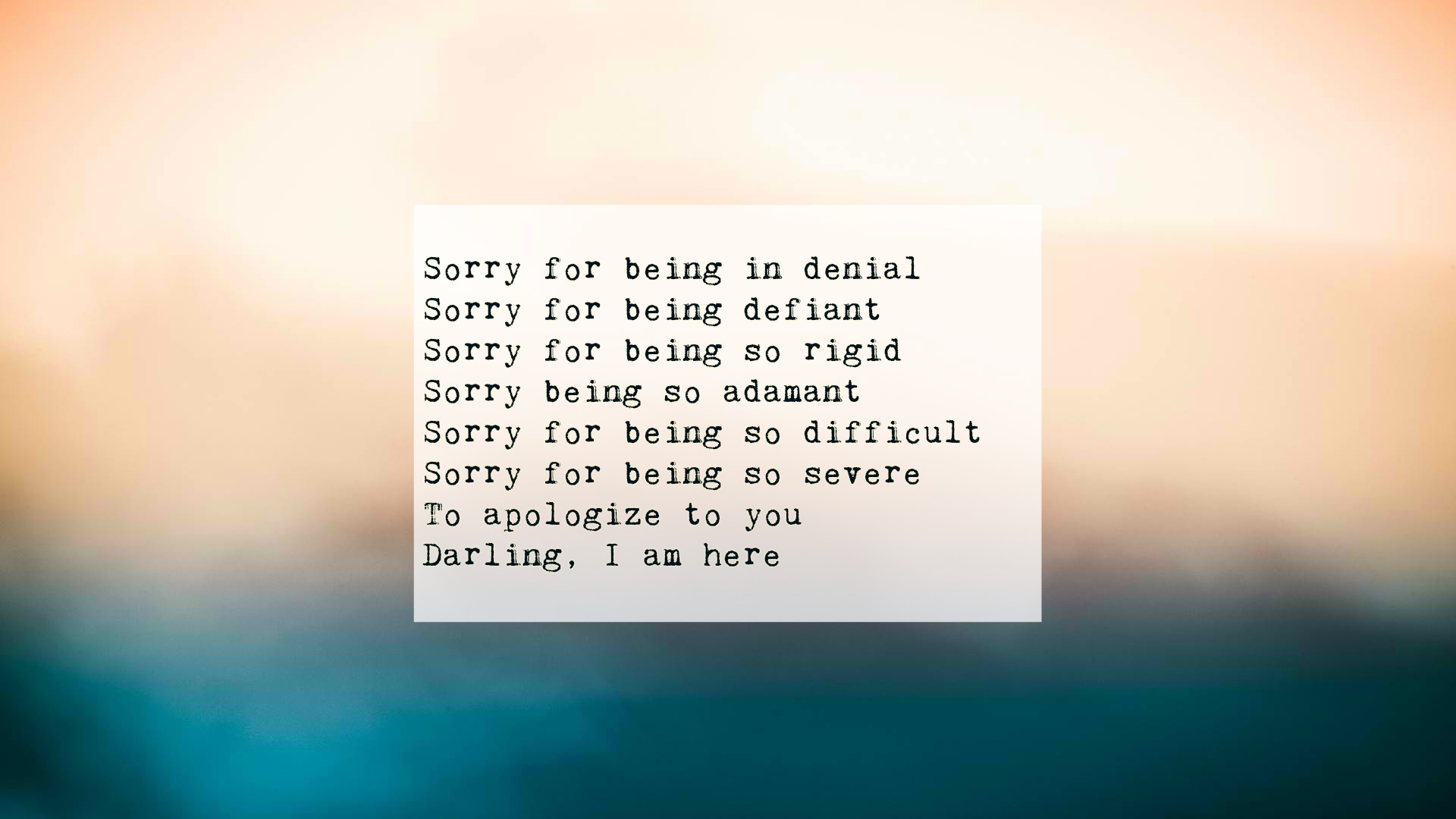 Short im sorry poems for her