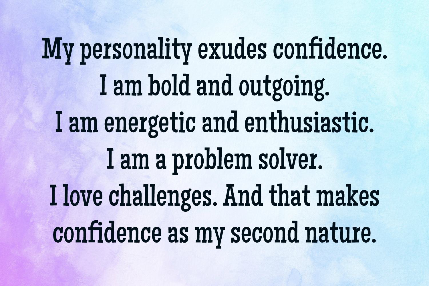 Confidence Affirmations