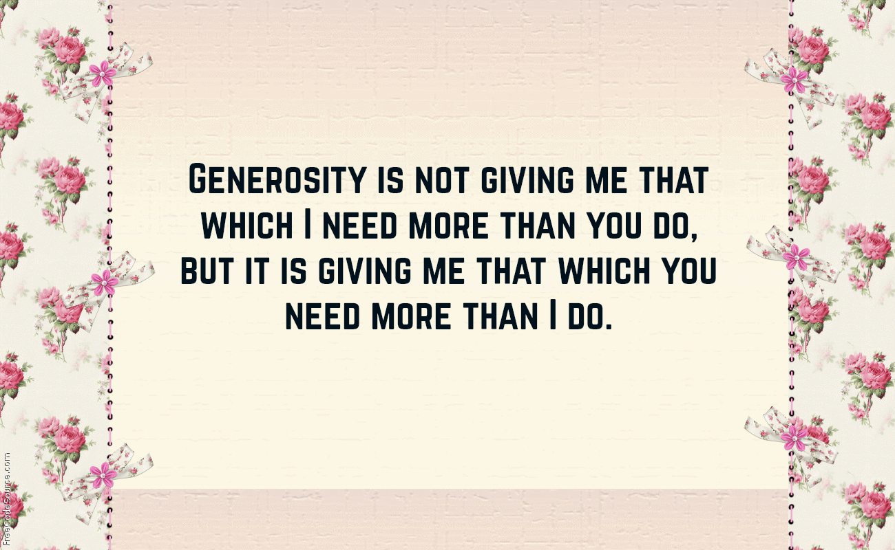 Generosity Quotes
