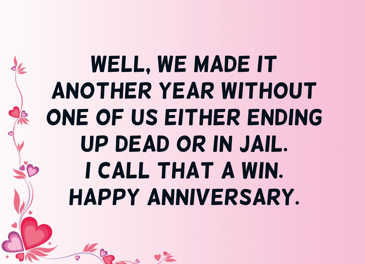 Funny anniversary quotes for husband in