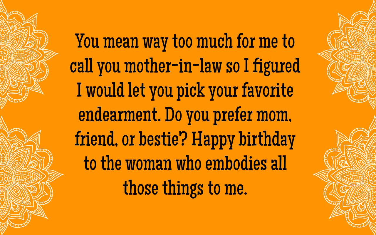 Mother-In-Law Birthday Wishes