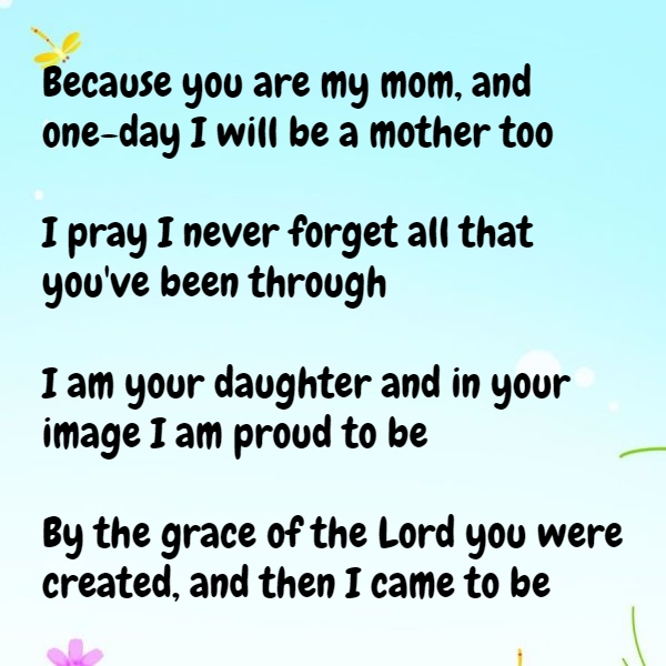 Mother Daughter Poems To Cherish Image Text Quotes