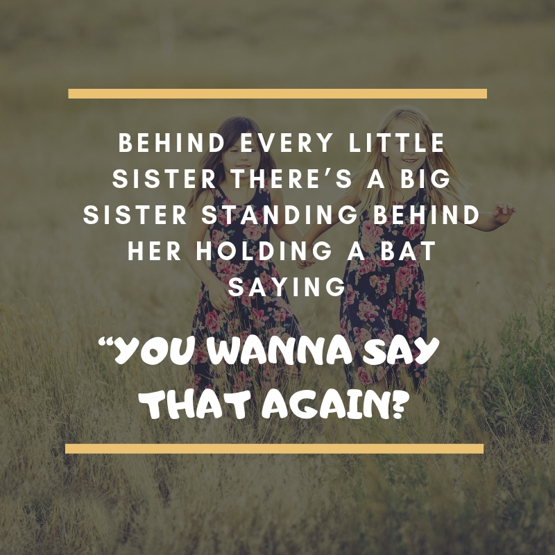 Funny Sister Quote 37 | QuoteReel
